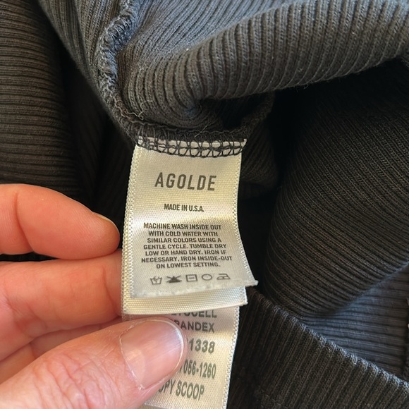 AGOLDE  Ribbed Poppy Tank in Black - Picture 8 of 11